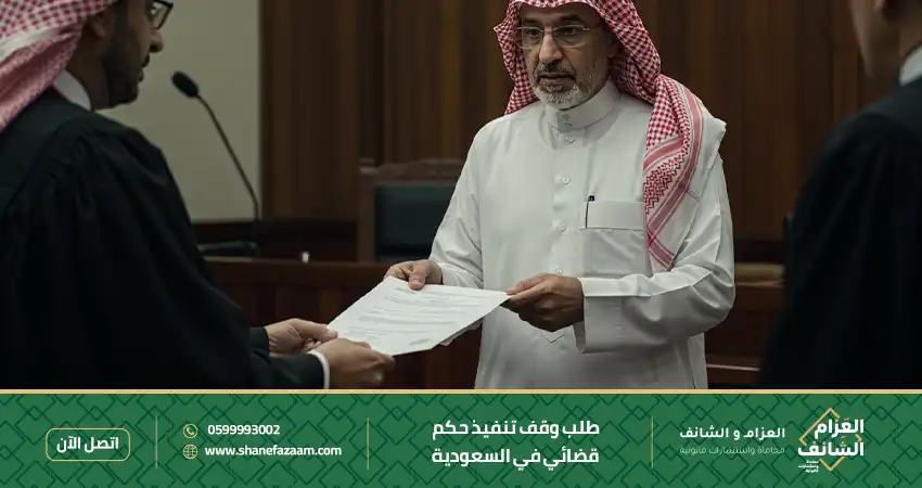 طلب وقف تنفيذ حكم قضائي في السعودية
