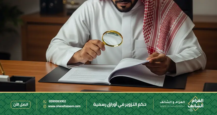 حكم التزوير في أوراق رسمية