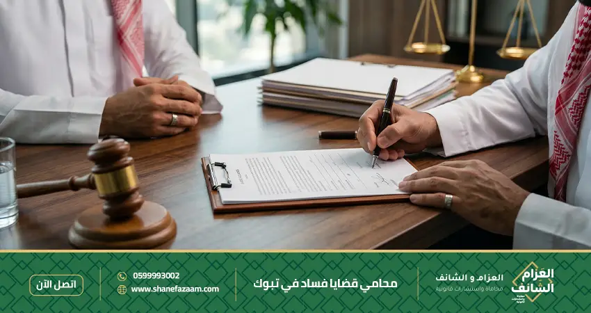 محامي قضايا فساد في تبوك خبرة في القضايا المالية واسترداد الحقوق